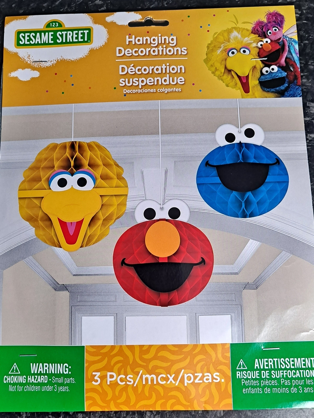 Sesame Street Honeycomb Character Hanging Decoration (NIB)